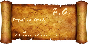 Popelka Ottó névjegykártya